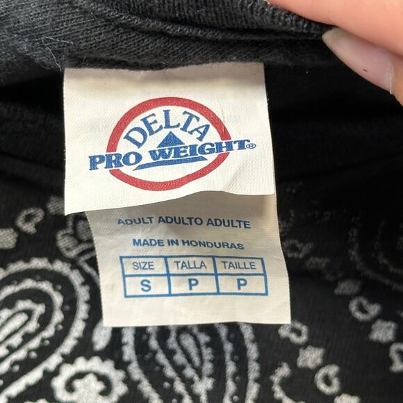 Vintage Skull Bandana Y2K Grunge Graphic Short Sleeve Men's Small - Picture 3 of 4